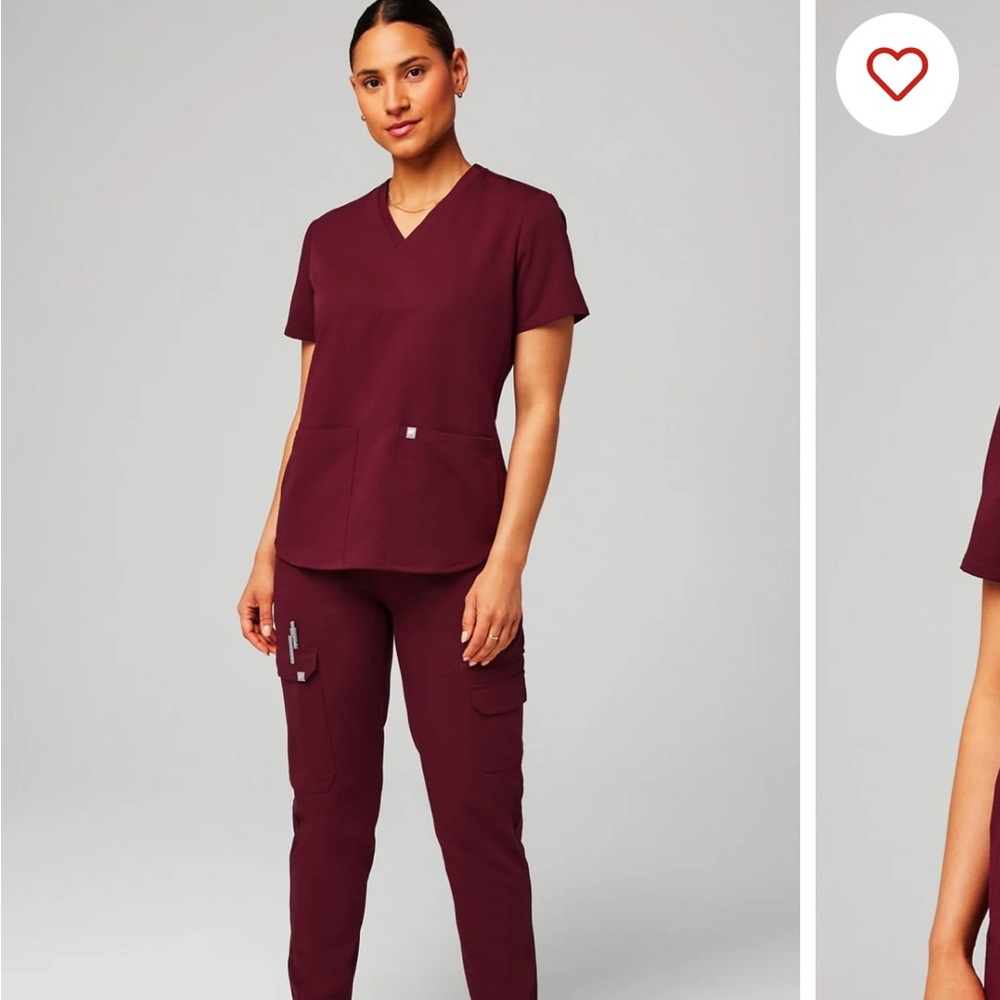 NWOT fabletics wine scrubs